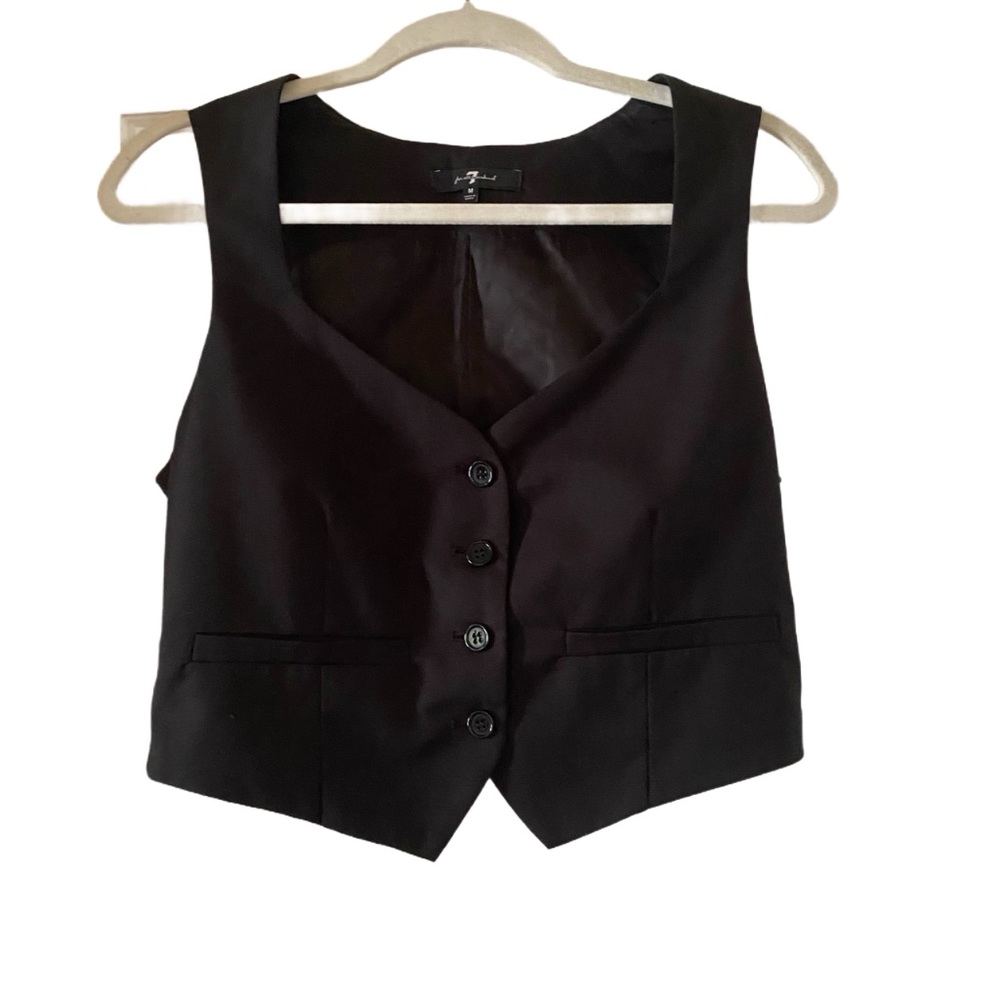 7 For All Mankind Black Women's Vest